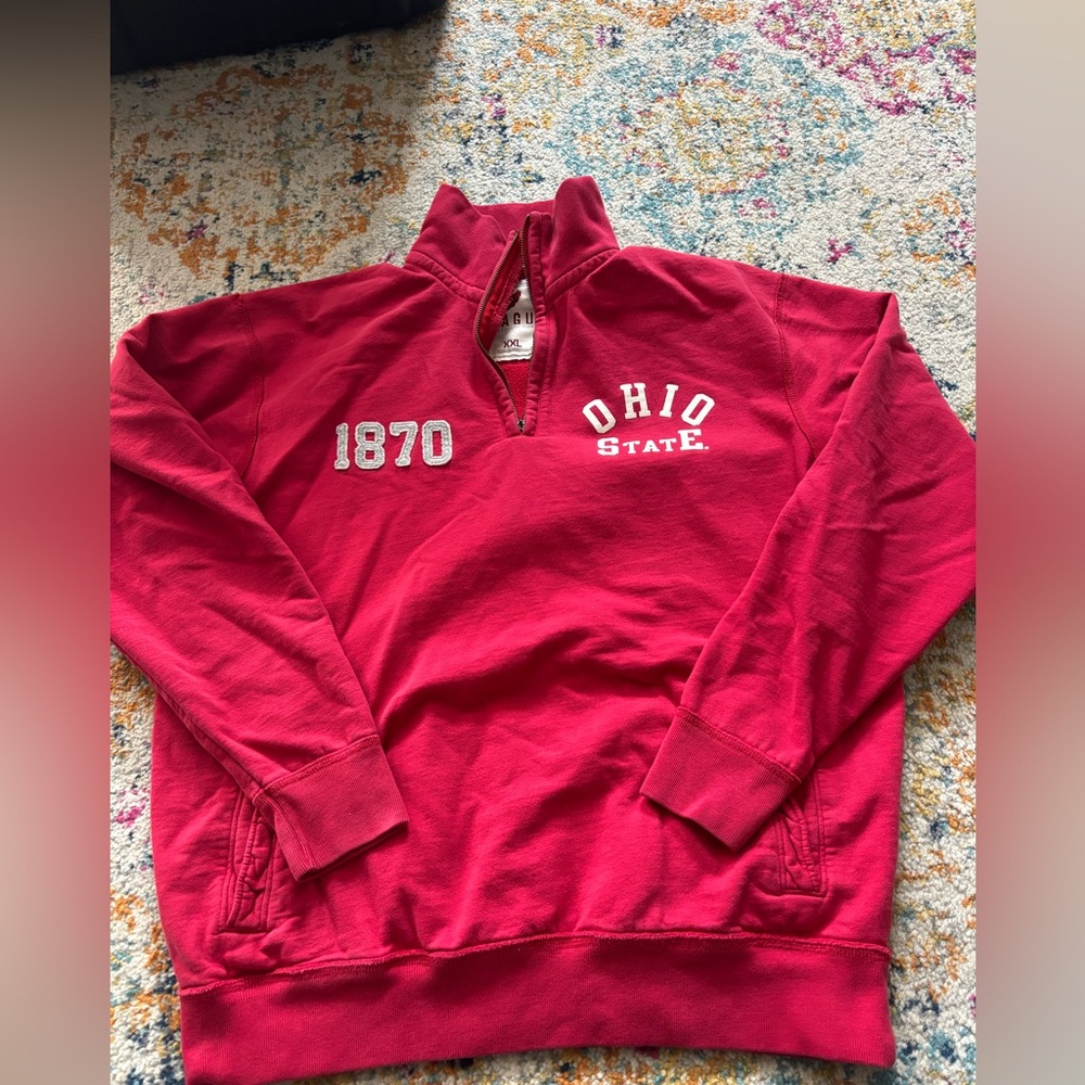 American Eagle Outfitters Red Zip Up Sweater